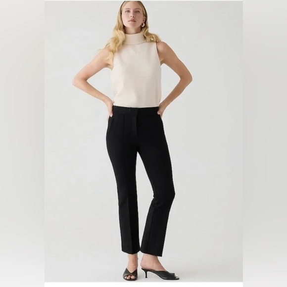 J. CREW Mario Belluci Demi Boot Pant in Italian Ponte Knit Black NWT - Picture 1 of 5